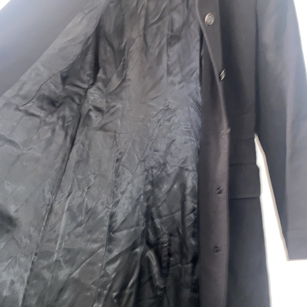 Aquascutum London Womens Black Wool Trench Coat 8 - Picture 7 of 9